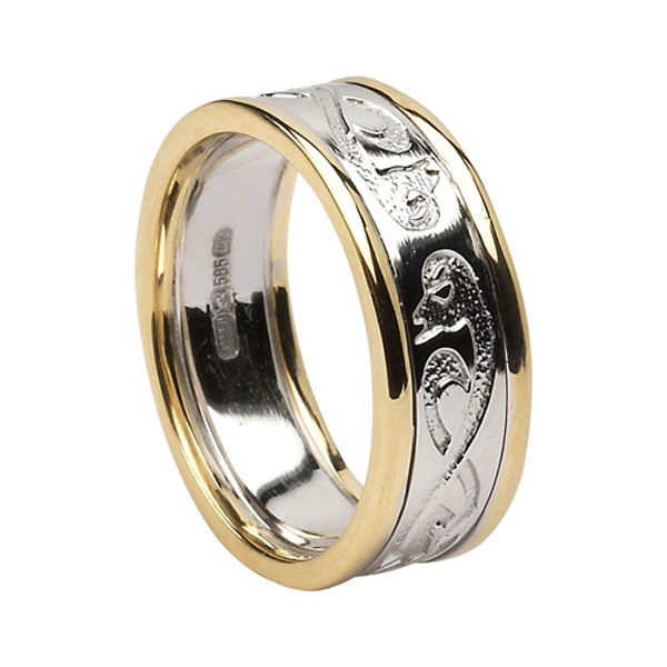 Ladies 0 09 Total Carat Weight Diamond Set Kiss Wedding Ring In 18 Carat Yellow Gold Wedding Rings Jewellery Goldsmiths